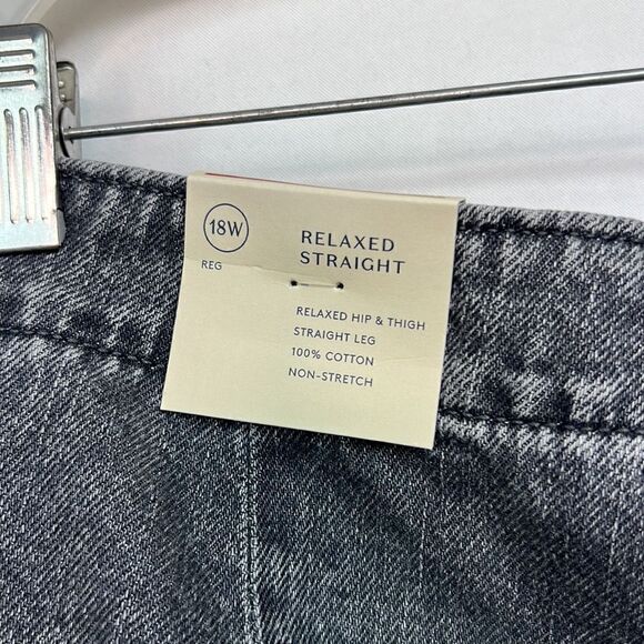 Universal Thread non-stretch Gray relaxed straight jeans size 18w NWT - Picture 9 of 13